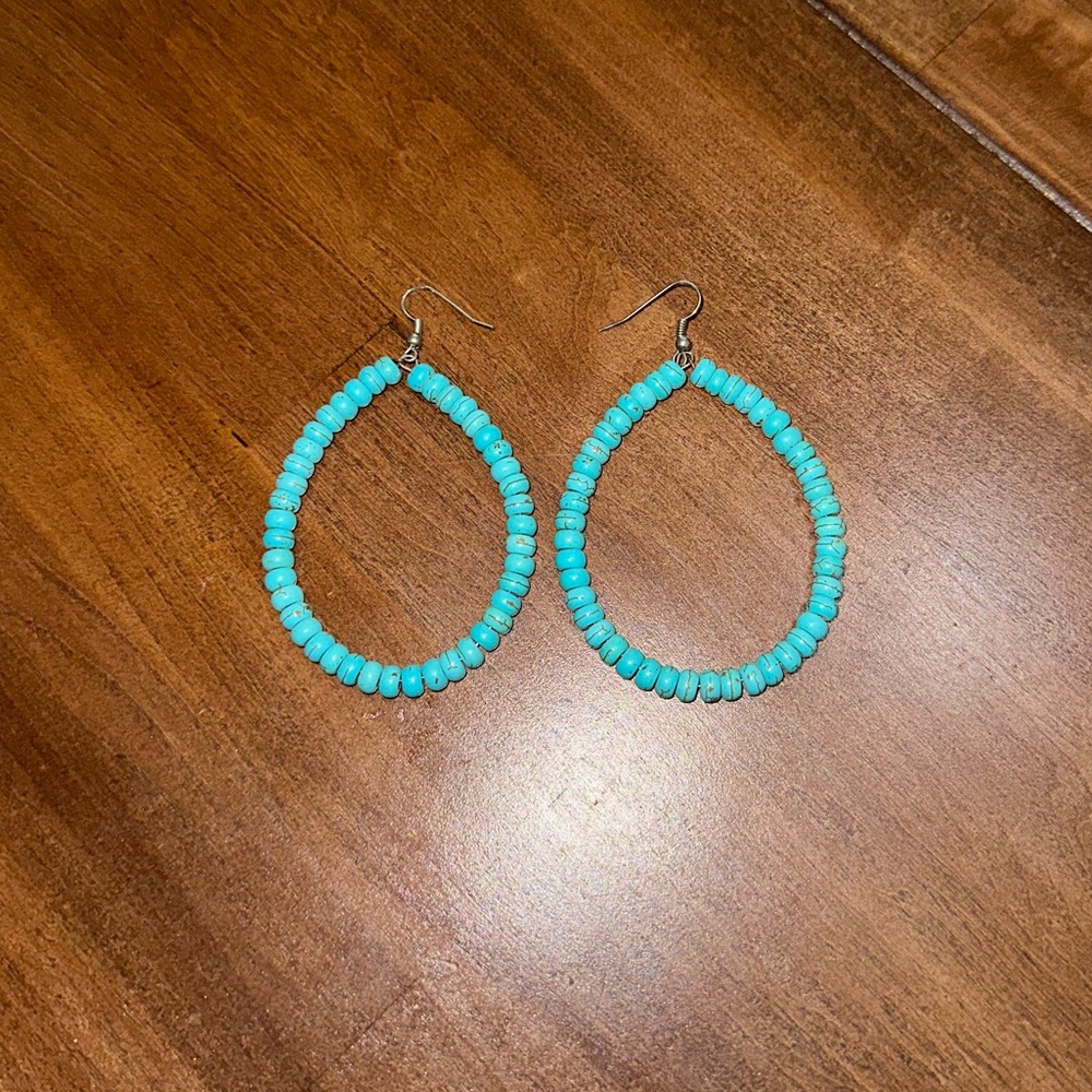 Faux turquoise earrings